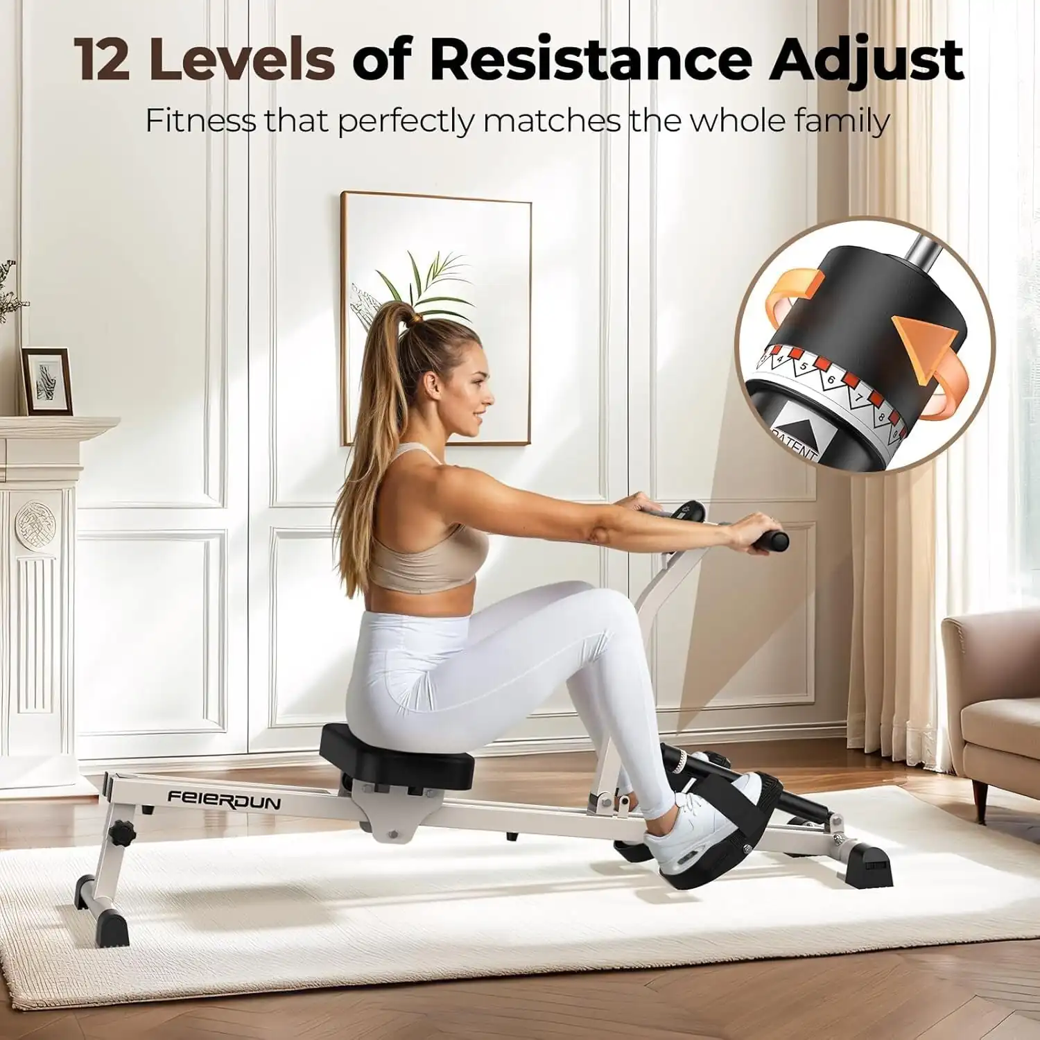 Hydraulic Rowing Machine – Compact & Portable