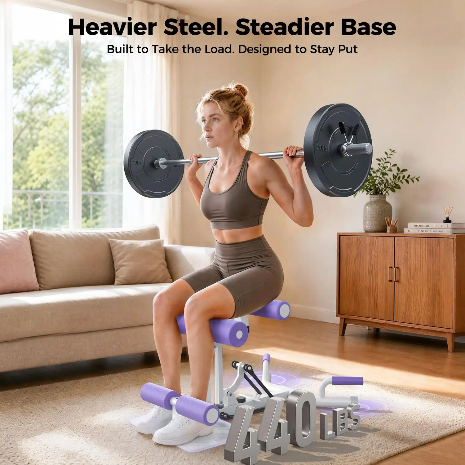 Adjustable Squat & Glute Trainer – Heavier Steel. Steadier Base